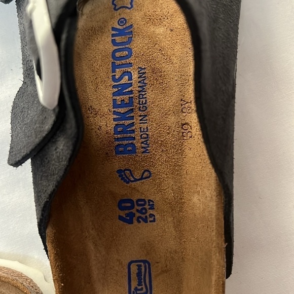 NWOB Birkenstocks Navy Suede Arizona Soft Foot Bed - Picture 7 of 7